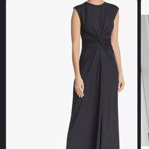 Theory Knot Front Black Dress
